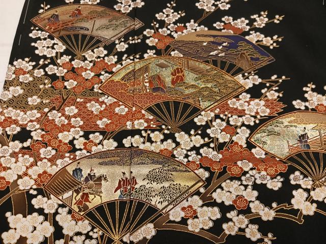 平和屋着物●豪華黒留袖　洛中紀行　本金箔　仮絵羽　正絹　逸品　未使用　AABM6314ph