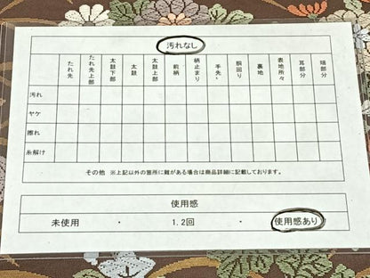 平和屋着物◎六通柄袋帯　唐織　芝花文　金糸　正絹　逸品　AABM6447dk