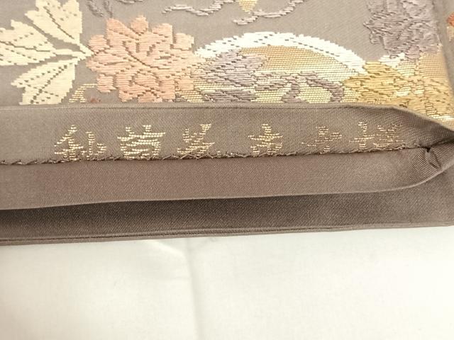 平和屋着物◎六通柄袋帯　唐織　秋草花束文様　正絹　逸品　AABM6457dk