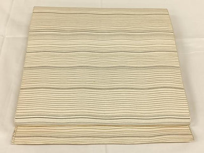 平和屋着物◎八寸名古屋帯　横段文　正絹　逸品　AABM6468dk