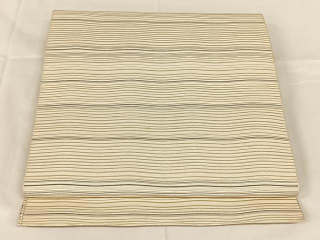 平和屋着物◎八寸名古屋帯　横段文　正絹　逸品　AABM6468dk