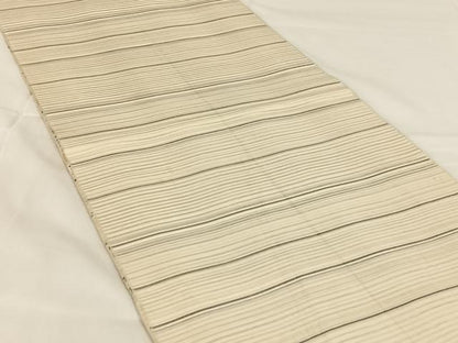 平和屋着物◎八寸名古屋帯　横段文　正絹　逸品　AABM6468dk