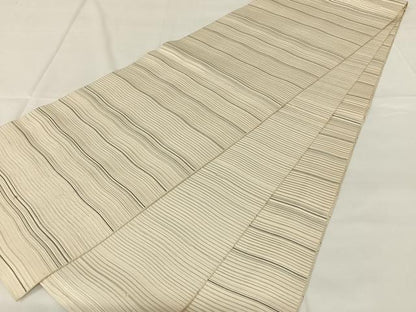 平和屋着物◎八寸名古屋帯　横段文　正絹　逸品　AABM6468dk