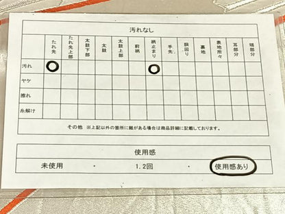 平和屋着物◎六通柄袋帯　舞扇文　銀糸　正絹　逸品　AABM6471dk