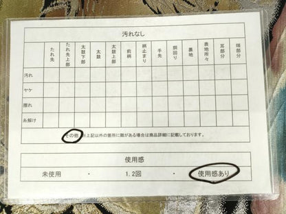 平和屋着物◎六通柄袋帯　風景文　黒地　金銀糸　正絹　逸品　AABM6488od
