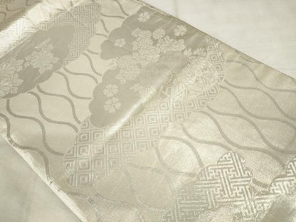 平和屋着物◎両面全通柄袋帯　流水文　金銀糸　正絹　逸品　AABM6497od