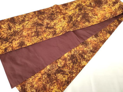 平和屋着物◎全通柄袋帯　ふくれ織　霞文　正絹　逸品　AABM6520od