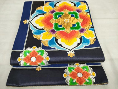 平和屋着物◎西陣　六通柄袋帯　唐織　正倉院花文　金銀糸　正絹　逸品　AABM6544od