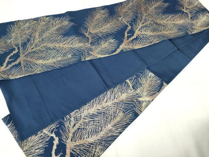 平和屋着物◎六通柄袋帯　松文　金銀糸　正絹　逸品　AABM6573od