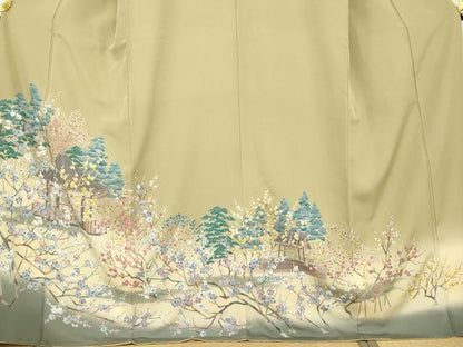 平和屋着物●豪華色留袖　風景文　暈し染め　正絹　逸品　AABM6586cs