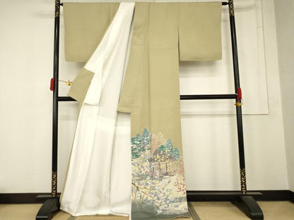 平和屋着物●豪華色留袖　風景文　暈し染め　正絹　逸品　AABM6586cs