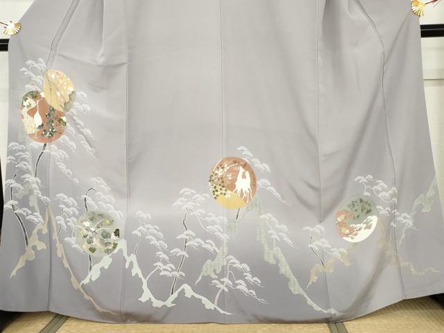 平和屋着物●豪華色留袖　鳥獣丸文　暈し染め　正絹　逸品　AABM6588cs