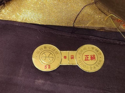 平和屋着物◎西陣　熊本織物謹製　六通柄袋帯　更紗花鳥文　金糸　正絹　逸品　AABM6601ou