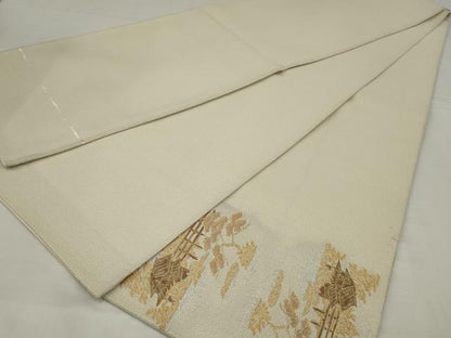 平和屋着物◎太鼓柄袋帯　風景文　金銀糸　正絹　逸品　AABM6615ou