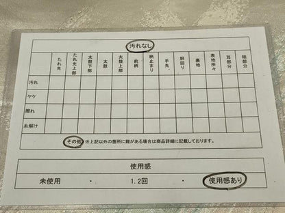 平和屋着物◎六通柄袋帯　霞文　銀糸　正絹　逸品　AABM6619ou