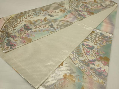 平和屋着物◎九百佐賀錦　六通柄袋帯　うたげ　金銀糸　正絹　逸品　AABM6620ou