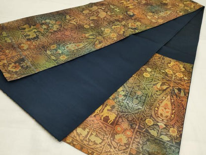 平和屋着物◎六通柄袋帯　鳥獣花文　金糸　正絹　逸品　AABM6626ou