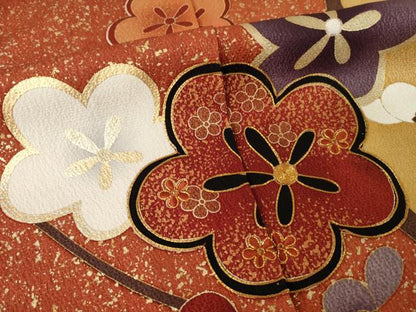 平和屋着物●豪華振袖　駒刺繍　枝梅　金彩　仮絵羽　逸品　未使用　AABM6642ck