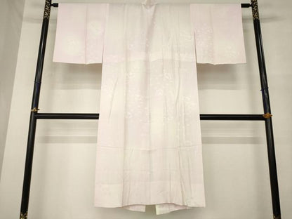 平和屋着物●長襦袢　無双仕立て　花蝶地紋　暈し染め　三越扱い　正絹　逸品　AABM6658ck
