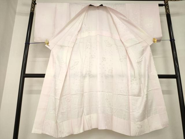 平和屋着物●長襦袢　無双仕立て　花蝶地紋　暈し染め　三越扱い　正絹　逸品　AABM6658ck