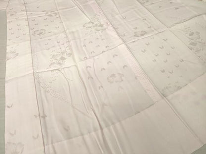 平和屋着物●長襦袢　無双仕立て　花蝶地紋　暈し染め　三越扱い　正絹　逸品　AABM6658ck