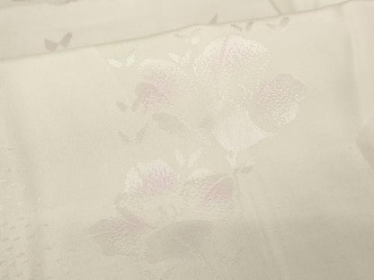 平和屋着物●長襦袢　無双仕立て　花蝶地紋　暈し染め　三越扱い　正絹　逸品　AABM6658ck