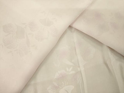 平和屋着物●長襦袢　無双仕立て　花蝶地紋　暈し染め　三越扱い　正絹　逸品　AABM6658ck