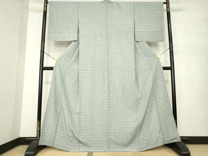 平和屋着物●上質な小紋　花菱文　正絹　逸品　AABM6662ck