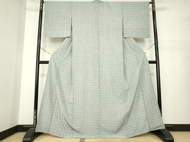 平和屋着物●上質な小紋　花菱文　正絹　逸品　AABM6662ck