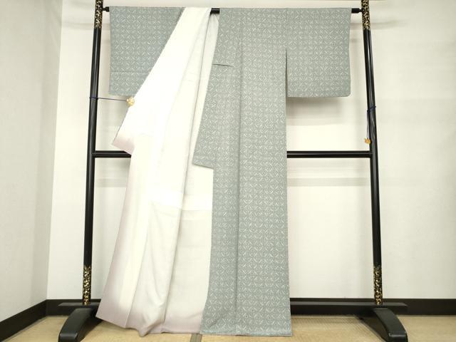 平和屋着物●上質な小紋　花菱文　正絹　逸品　AABM6662ck