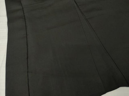 平和屋着物●男性　長羽織　羽裏：うさぎ　黒地　キングサイズ　正絹　逸品　AABM6669ck