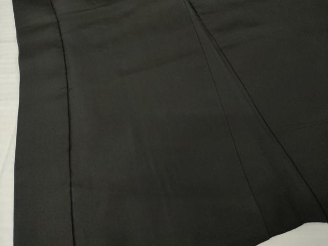 平和屋着物●男性　長羽織　羽裏：うさぎ　黒地　キングサイズ　正絹　逸品　AABM6669ck