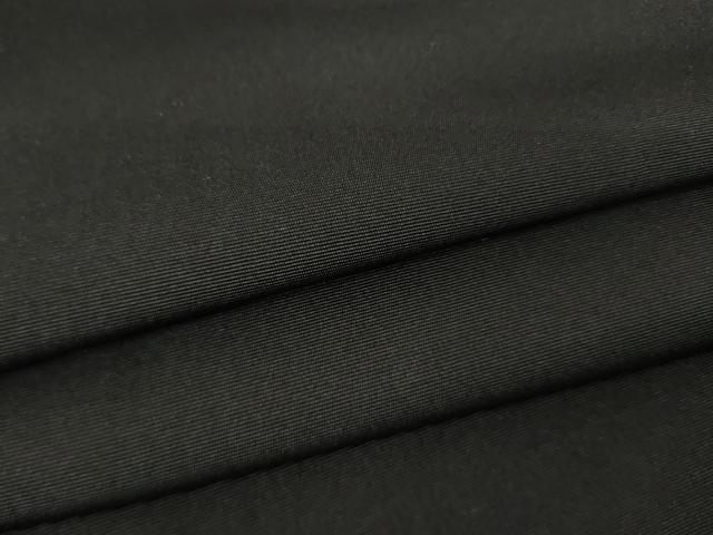 平和屋着物●男性　長羽織　羽裏：うさぎ　黒地　キングサイズ　正絹　逸品　AABM6669ck
