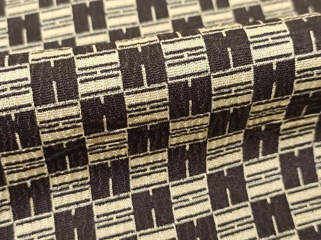 平和屋着物●上質な小紋　市松文　正絹　逸品　AABM6680ck