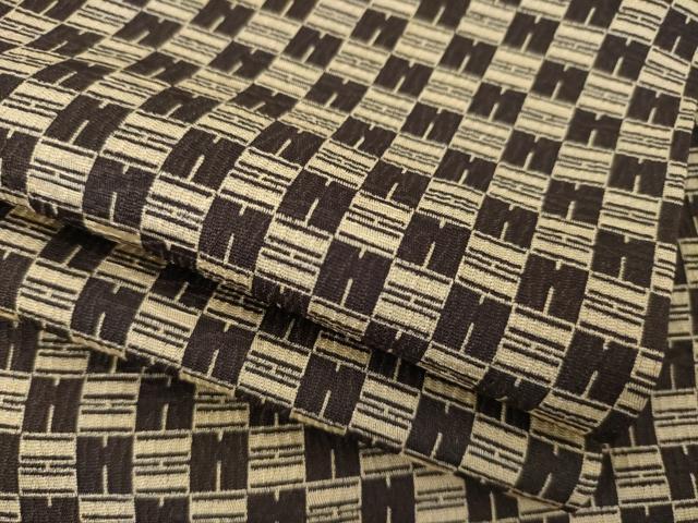 平和屋着物●上質な小紋　市松文　正絹　逸品　AABM6680ck