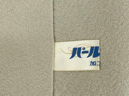 平和屋着物●上質な小紋　市松花文　桜　暈し染め　金彩　ロング丈　正絹　逸品　AABM6682ck