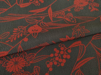 平和屋着物●上質な小紋　枝花文　ますいわ屋扱い　正絹　逸品　未使用　AABM6692ck
