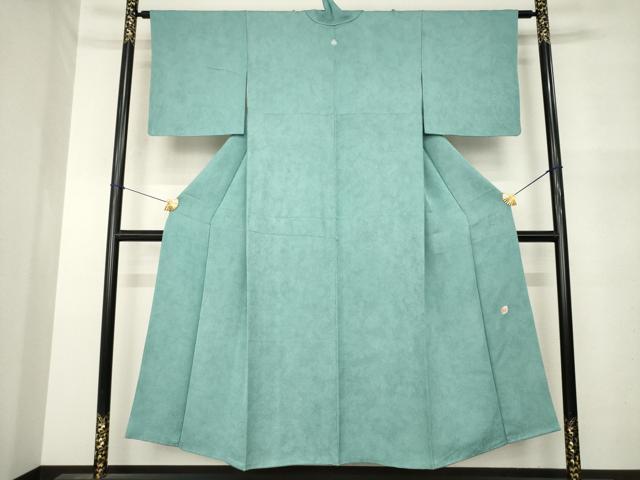 平和屋着物●上質な色無地　作家物　錆鉄御納戸色　正絹　逸品　AABM6714ck