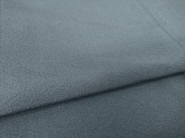平和屋着物●上質な色無地　藍墨茶色　正絹　逸品　AABM6717ck