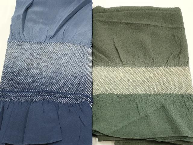 平和屋着物▼男性　和装小物　兵児帯2点　絞り　暈し染め　正絹　逸品　AABM6723ay