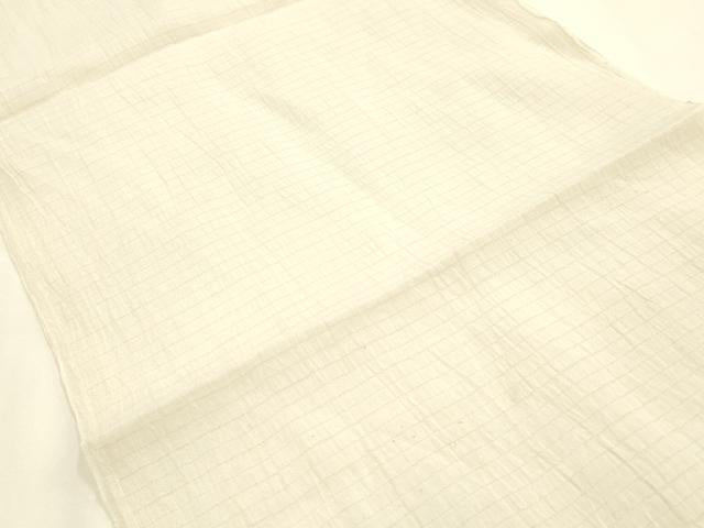 平和屋本店＊夏物　和装小物　帯揚げ　小千谷縮　絽　麻　逸品　未使用　AABM6742ay