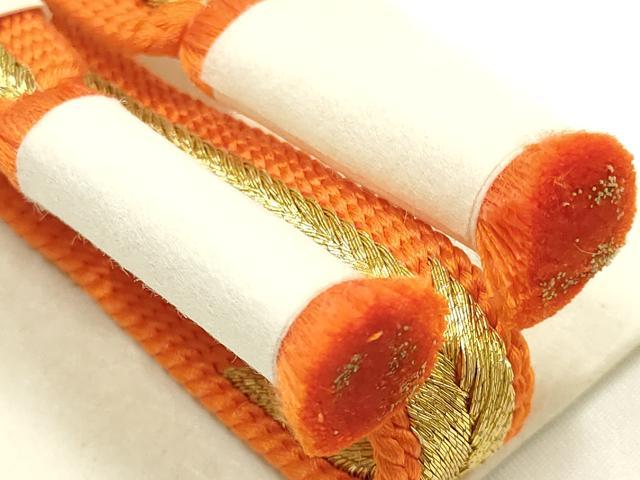 平和屋着物●和装小物　上質な帯締め　大正十四年創業 和装小物の老舗 三ッ杵印 紐の渡敬　平組　本金糸　逸品　未使用　AABM6768ay