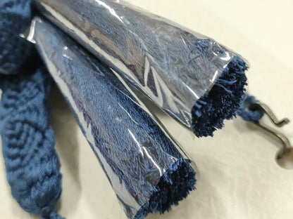 平和屋着物▼男性　和装小物　羽織紐3点　青・茶・紺色系　切り房　逸品　未使用　AABM6969ay