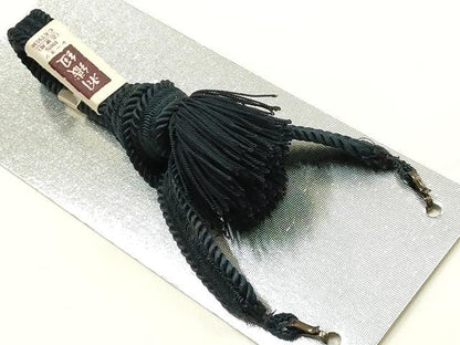 平和屋着物▼男性　和装小物　羽織紐3点　紺・茶・青緑色系　切り房・撚り房　逸品　未使用　AABM6971ay