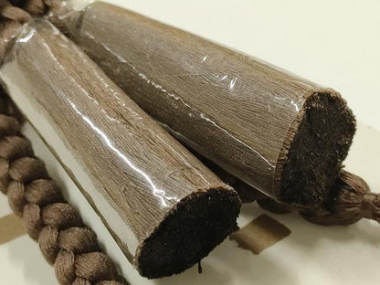 平和屋着物▼男性　和装小物　羽織紐3点　紺・茶色系　切り房・撚り房　逸品　未使用　AABM6974ay