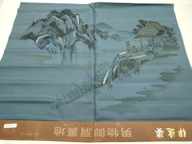 平和屋着物▼男性　和装小物　羽裏地・肩裏地　まとめて5点　キングサイズ　金彩　正絹あり　逸品　AABM6984ay