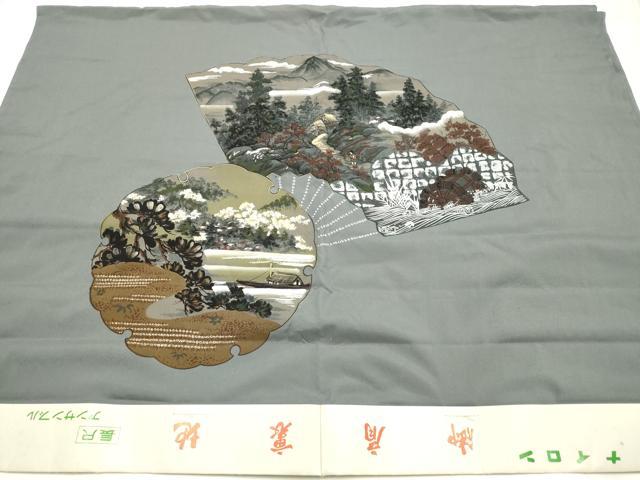 平和屋着物▼男性　和装小物　羽裏地・肩裏地　まとめて5点　キングサイズ　金彩　正絹あり　逸品　AABM6984ay