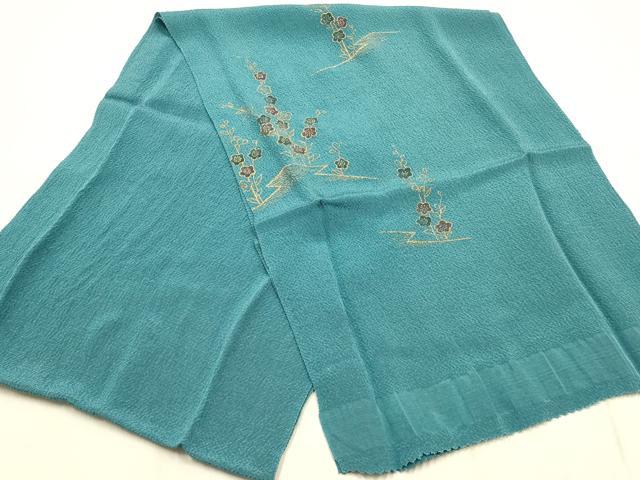 平和屋本店●和装小物　帯締め・帯揚げセット　高麗組 綾出し　枝花文　金糸　金彩　正絹　逸品　未使用　AABM6996ay