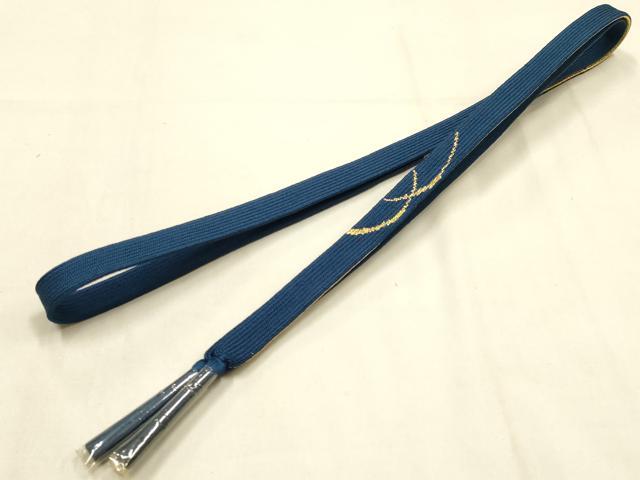 平和屋本店●和装小物　帯締め・帯揚げセット　高麗組 綾出し　枝花文　金糸　金彩　正絹　逸品　未使用　AABM6996ay