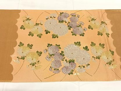 平和屋着物◎太鼓柄袋帯　唐織　花籬文　金糸　正絹　逸品　AABM7004dk